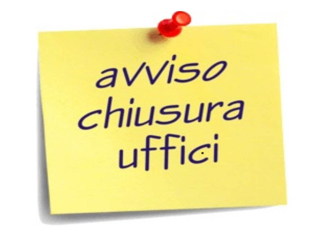 Chiusura al pubblico degli Uffici Comunali in data 24 e 31 Dicembre 2021