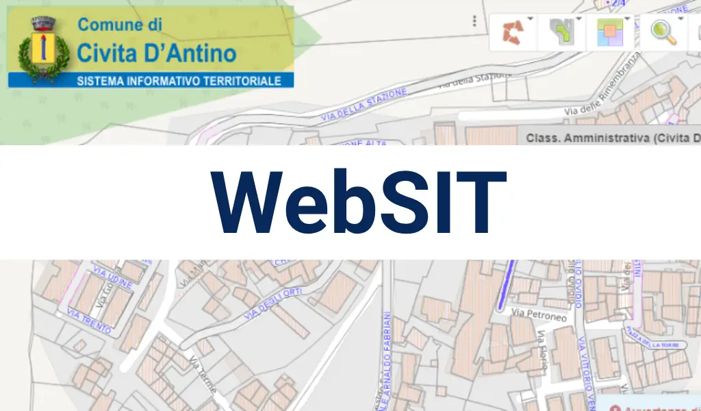 Da oggi  on-line il nuovo servizio WebSIT - Sistema Informativo Territoriale - Dati consultabili: Catasto, Stradario, Urbanistica e Numerazione Civica.