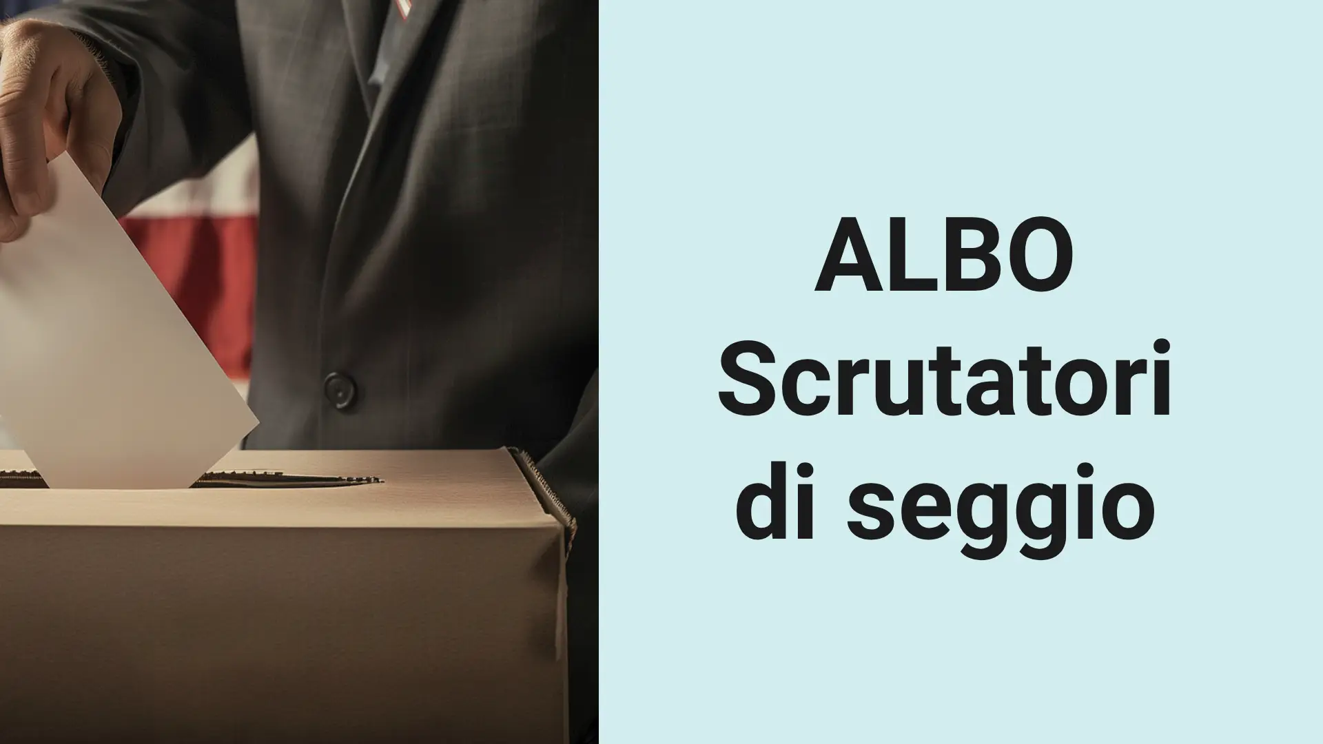 Tutti gli elettori ed elettrici del Comune che desiderano essere inseriti nell'albo unico comunale delle persone idonee all'ufficio di scrutatore di seggio elettorale dovranno presentare domanda al sottoscritto Sindaco entro il mese di novembre p.v.