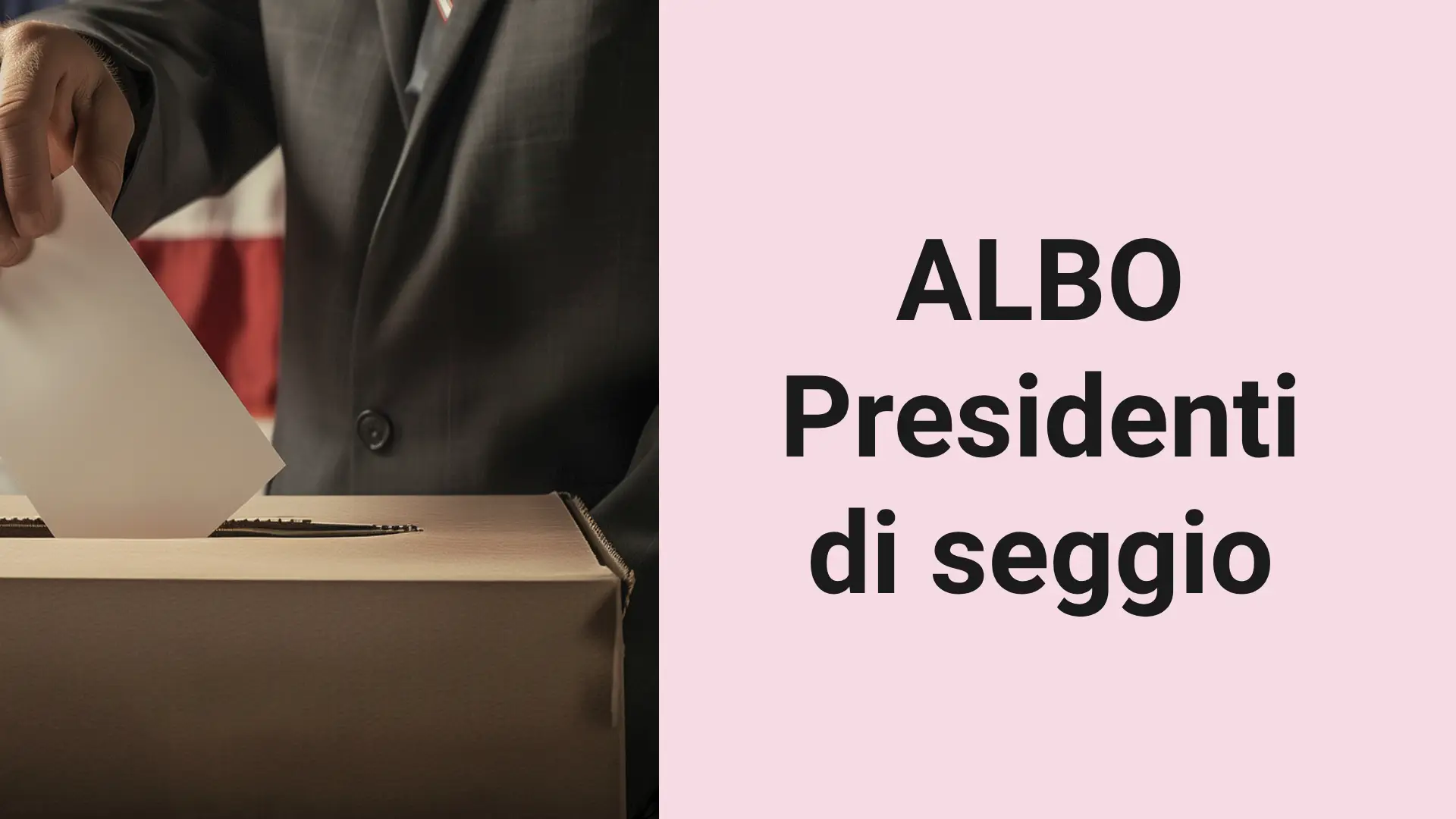 Tutti gli elettori ed elettrici del Comune che desiderano essere iscritti nell'albo delle persone idonee all'ufficio di presidente di seggio elettorale, istituito presso la cancelleria della corte di appello, dovranno presentare domanda al sottoscritto...